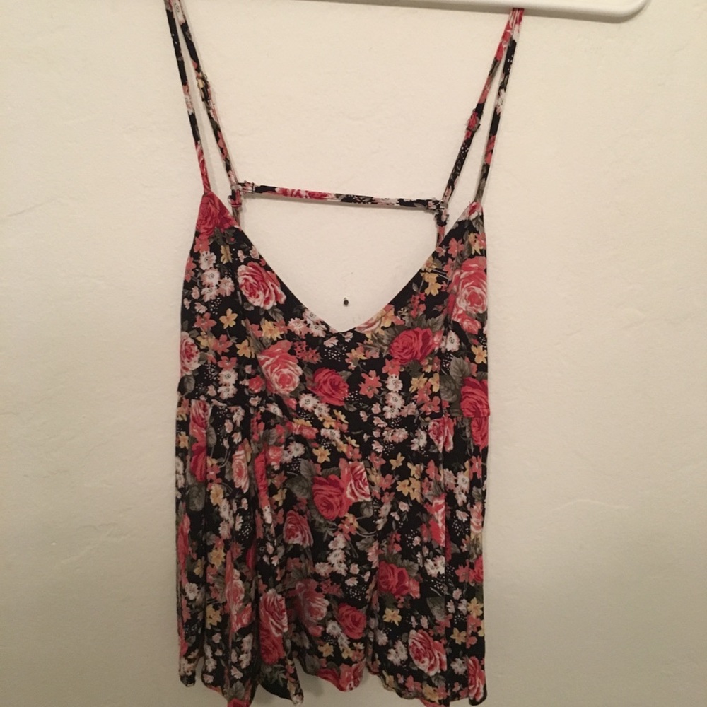 Black floral top